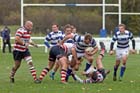 Tynedale's Matty Shields on the charge against Rosslyn Park at Tynedale Park, Corbridge, Northumberland. Photo: David T. Hewitson/Sports for All Pics